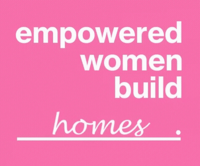 Empowered Women Build Community On Pink Background GIF