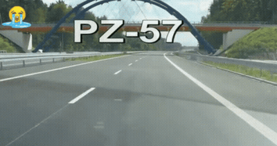 Empty Highway With PZ-57 GIF