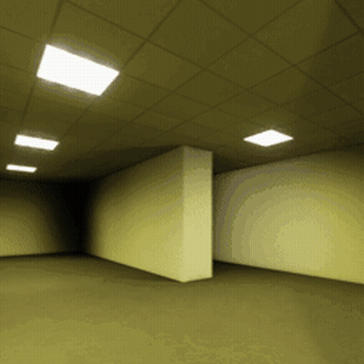 Empty Room With Two Walls And Square Ceiling Lights GIF