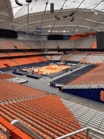 Empty Stadium With Adidas Sign GIF