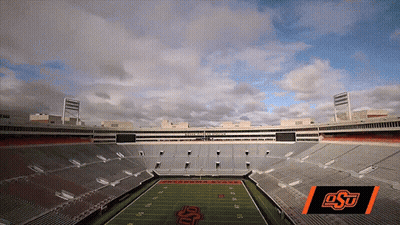 Empty Stadium With OSU Letters GIF