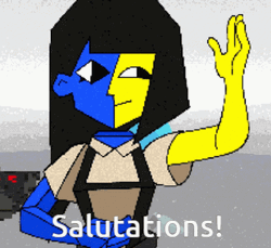 Ena Raising Hand Salutations GIF