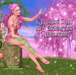 Enchanted Pink Butterflies Queen GIF