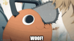 Enchanting Chainsaw Man Pochita Barking Woof GIF