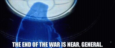 End Of War Is Near General Black Background GIF