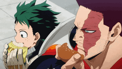 Endeavor Eating Burger With Bokuto GIF