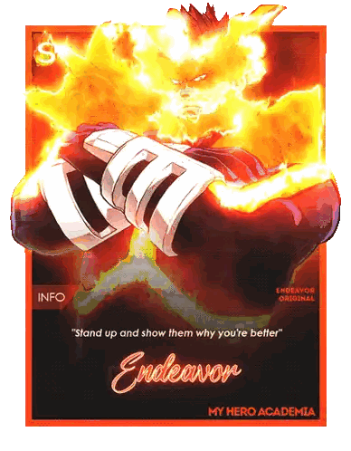 Endeavor From My Hero Academia Is Shown With Flames Coming Out Of His Arms Sticker
