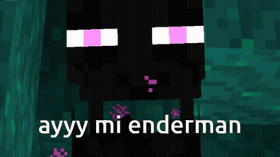 Enderman Saying Ayyy Mi Enderman GIF