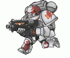 Enemies Robot Stomping Space Marine GIF