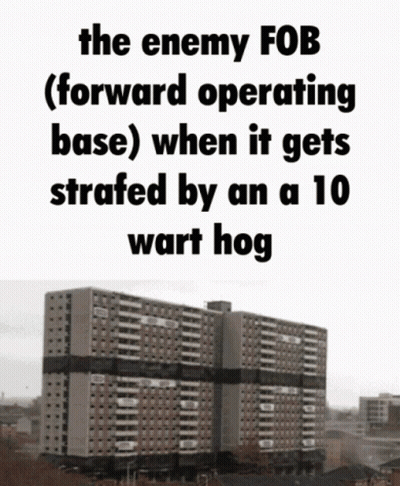 Enemy FOB Forward Operating Base Strafed By A-10 Warthog GIF
