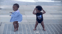 Energetic Dancing Kids Camera Trick  GIF