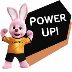 Energizer Bunny Duracell Battery Power Up GIF