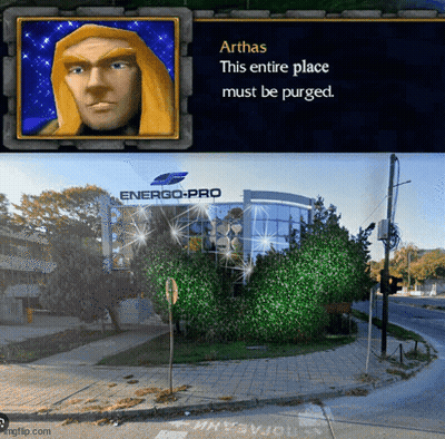 Energo Pro Building Next To Man GIF