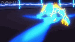 Energy Transformed To Lightning While Deku Is Fighting GIF