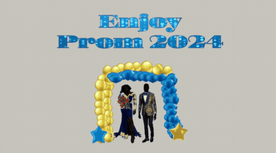 Enjoy Prom 2024 Poster With Man And Woman GIF