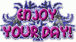 Enjoy Your Day Christmas Glitter Greeting GIF