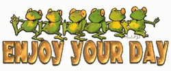 Enjoy Your Day Frogs Dancing Animation GIF