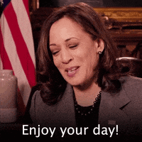 Enjoy Your Day Kamala Harris Greetings GIF