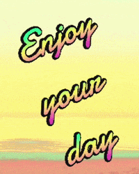 Enjoy Your Day Rainbow Greetings GIF