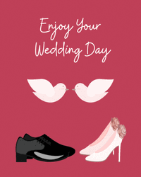 Enjoy Your Day Wedding Day Shoes Heels Doves GIF