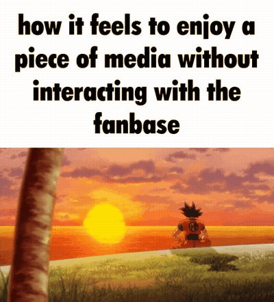 Enjoying Media Without Interacting With Fanbase Goku GIF