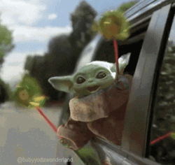 Enjoying The Card Ride Grogu GIF