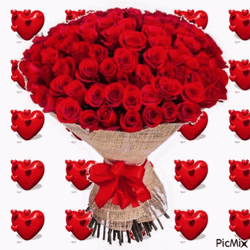 Enormous Red Roses Bouquet GIF