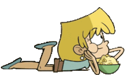 Entertained Popcorn Sticker GIF