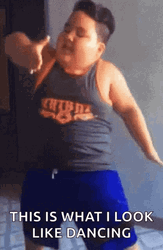 Entertaining Fat Boy Look Like Dancing Meme GIF