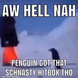 Entertaining Hell Nah Penguin Hitbox GIF