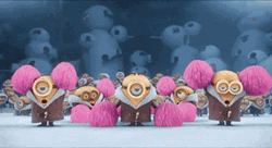 Entertaining Minions Funny Cheer Dance GIF
