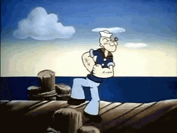 Entertaining Skip Walking Popeye  GIF