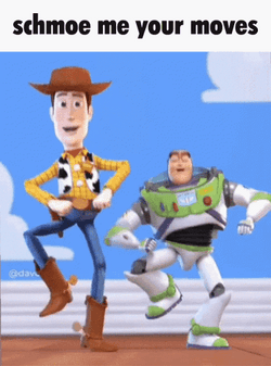 Entertaining Woody Buzz Dancing GIF