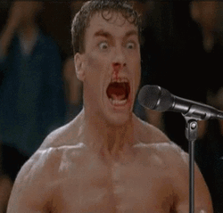Entertainment Scream Van Damme GIF