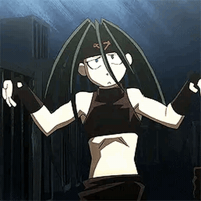 Envy From Fullmetal Alchemist Arms Outstretched In Dark Room GIF