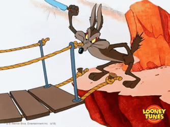 Epic Coyote Roadrunner Looney Tunes Scene GIF