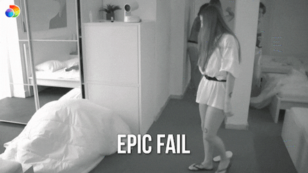 Epic Fail Ghost Scare Love Island GIF