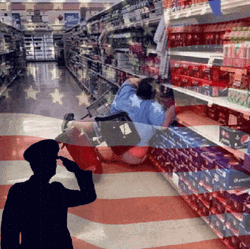Epic Fail Grocery Shopping Merica Murica GIF