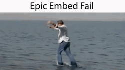Epic Fail Walking Above The Sea GIF