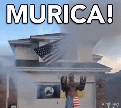 Epic Guy American Gun Fire  GIF