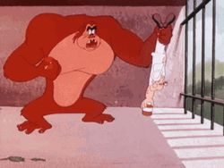 Epic Popeye Battle Big Gorilla GIF