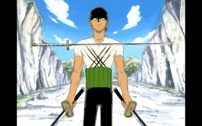 Epic Zoro Three Sword Style GIF