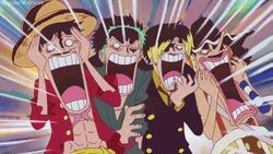 Epic Zoro With One Piece Gang GIF