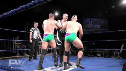 EPW Wrestler Double Chokeslam GIF