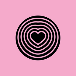 Equal Parts Studio Black Pink Heart Animated Logo GIF
