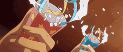 Erased Anime Birthday Party Poppers GIF