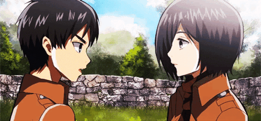 Eren And Mikasa Kiss GIF