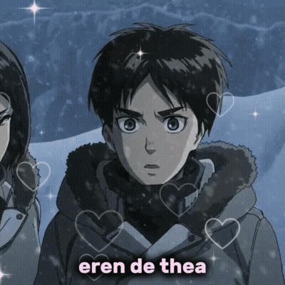 Eren De Thea With Hearts Around Head GIF