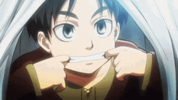 Eren Yeager Stretching Lips GIF