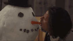 Eric Andre Let Me In Punching Snowman GIF